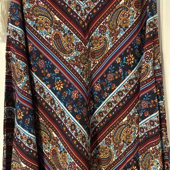 Design lab multi color paisley print asymmetrical dress - Picture 2 of 6